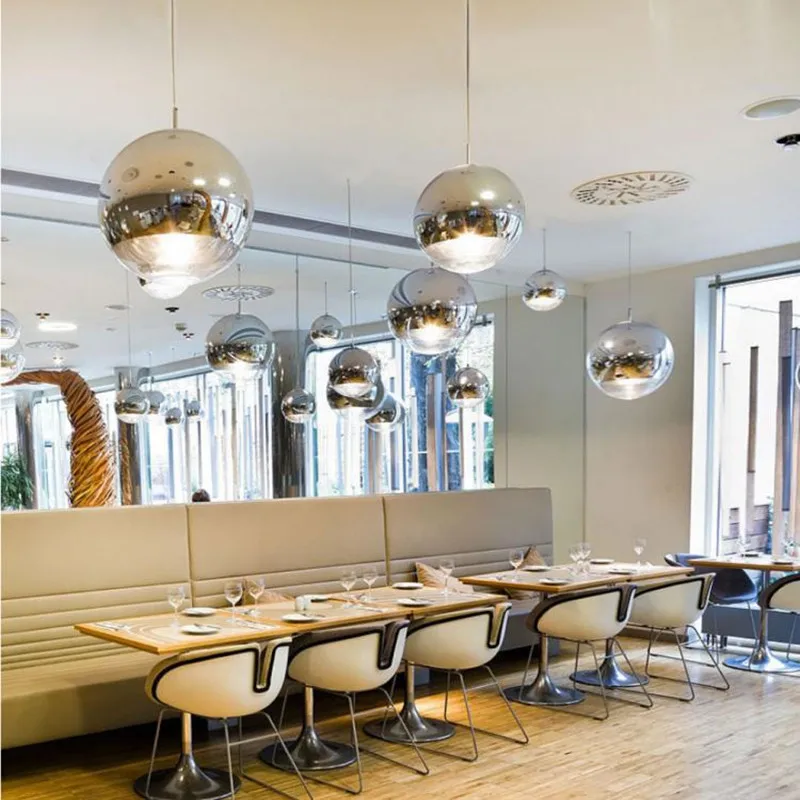 Postmodern Loft Pendant Light Art Electroplated Glass Dining Living