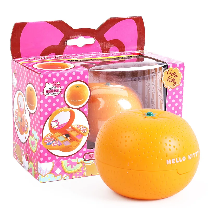 Ролевые игры красоты модные игрушки Детский макияж косметика макияж принцесса яркий макияж коробка игрушка розовая коробка подарок для девочки - Цвет: orange