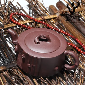 

Special offer new purple clay handmade round stump pot 170 ml ore teapot teapot mixed batch customized gifts
