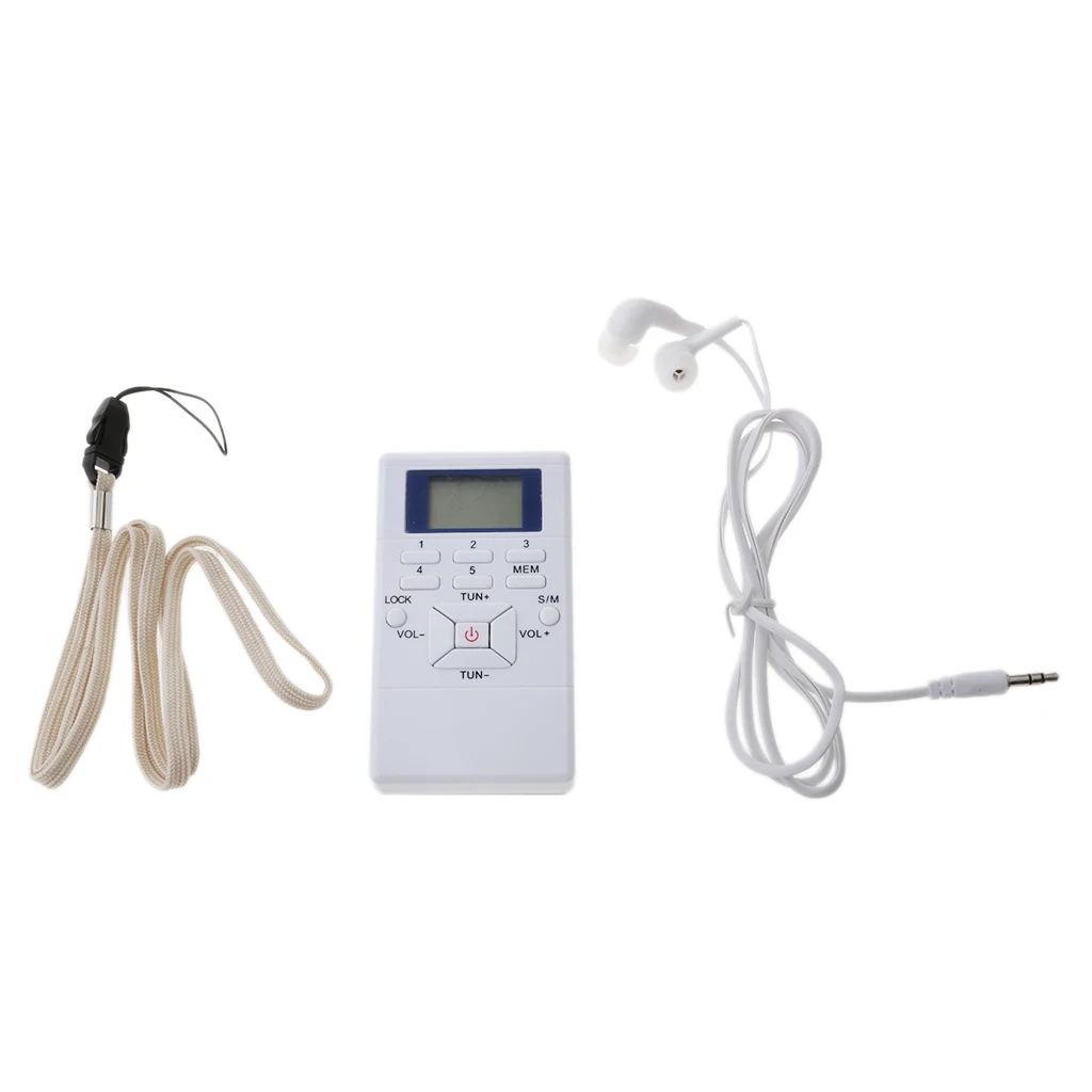 FM Pocket Radio,Portable Digital Radio with 3.5mm Jack Earphone LCD Display FM frequency range 60-108MHz High sensitivity