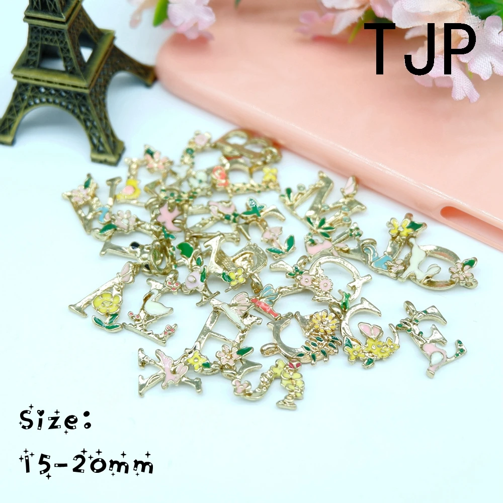 26pcs Letter Charms Pendants for DIY decoration bracelets necklace earring key chain Jewelry