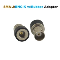 SMA-J (SMA Male)/BNC-K (BNC Female) jack with Black Rubber RF Adapter 1