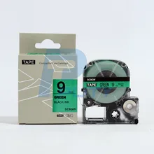 SC9GW черный на зеленом KINGJIM кассета совместимая KINGJIM Tepra Pro SR230CH