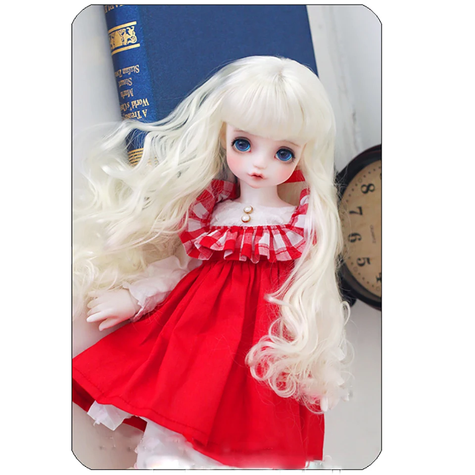 Bybrana 1/3 1/4 SD BJD парик черный коричневый серебряный длинные вьющиеся волосы с челкой для кукол