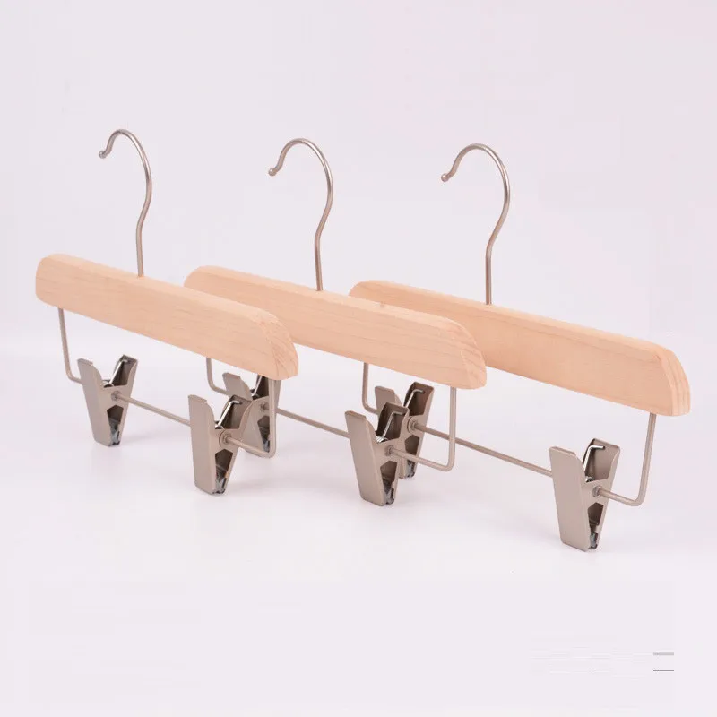 Description Picture 4 of item50Pcs/Lot Fast Shipping Adult and Child Hanger Wood Clothes Hangers for Pants Rack Wooden Hanger Pant Clip LX0872