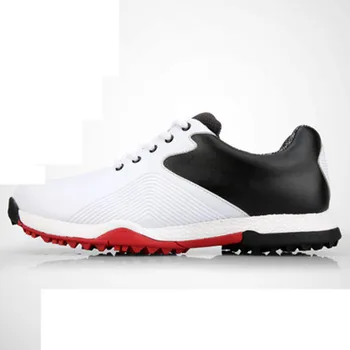 

Golf Men's Waterproof Sneakers Wide Comfortable Super Soft Sole Waterproof Super non-slip free mounting stud golf shoes