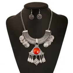 FLDZ новый дизайн ретро ожерелье модные ювелирные аксессуары для женщин металлическая яркая подвеска с кисточками женские ожерелья подарок