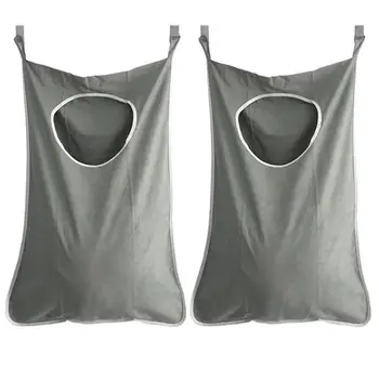 

2pcs Door Hanging Bag Laundry Hamper Bag Storage Holder for Closet Home Use