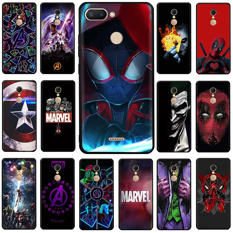 Силиконовый чехол для телефона Marvel Мстители Jorker Dead Pool для Xiaomi Redmi 5A 6A 5 Plus 6 Pro 7 GO Note 4X5 6 7 8 Pro