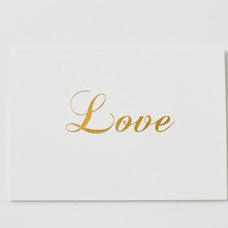 5 шт./лот пустые белые бронзовые подарки украшения бумажные карты сообщение закладка для школы и офиса - Цвет: Love