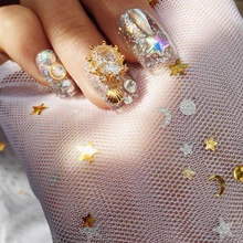 Накладные ногти в Королевском Стиле с полностью алмазным декором, 3D УФ-гель, 24 штуки, милые накладные ногти для девушек, гелевые накладные ногти для невесты