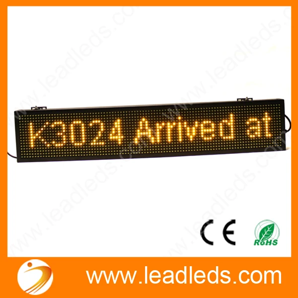 39 X 7.5 Inches Super Brightness LED Sign Board USB Program Scrolling Message Display For Car store led screen