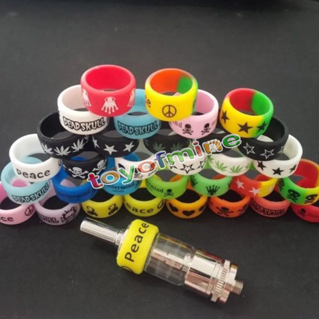 10pcs silicone rubber band vape ring for mechanical mods decorative