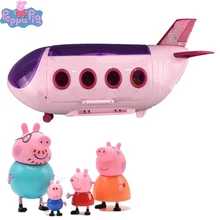 4pcs Peppa Pig doll house George Guinea Aircraft Set Pig Family Pack Action Figure Original Pelucia Anime Toy for children 2P03 4pcs Peppa Pig doll house George Guinea Aircraft Set Pig Family Pack Action Figure Original Pelucia Anime Toy for children 2P03