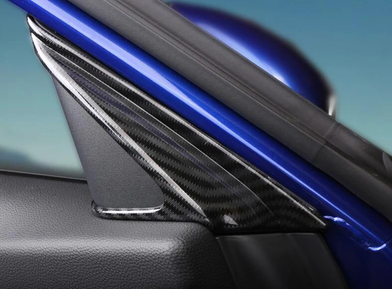 Автомобильная внутренняя передняя стойка треугольная обрезная крышка наклейка для Honda Accord 2 шт Матовый серебристый ABS хромовое углеродное волокно цвет