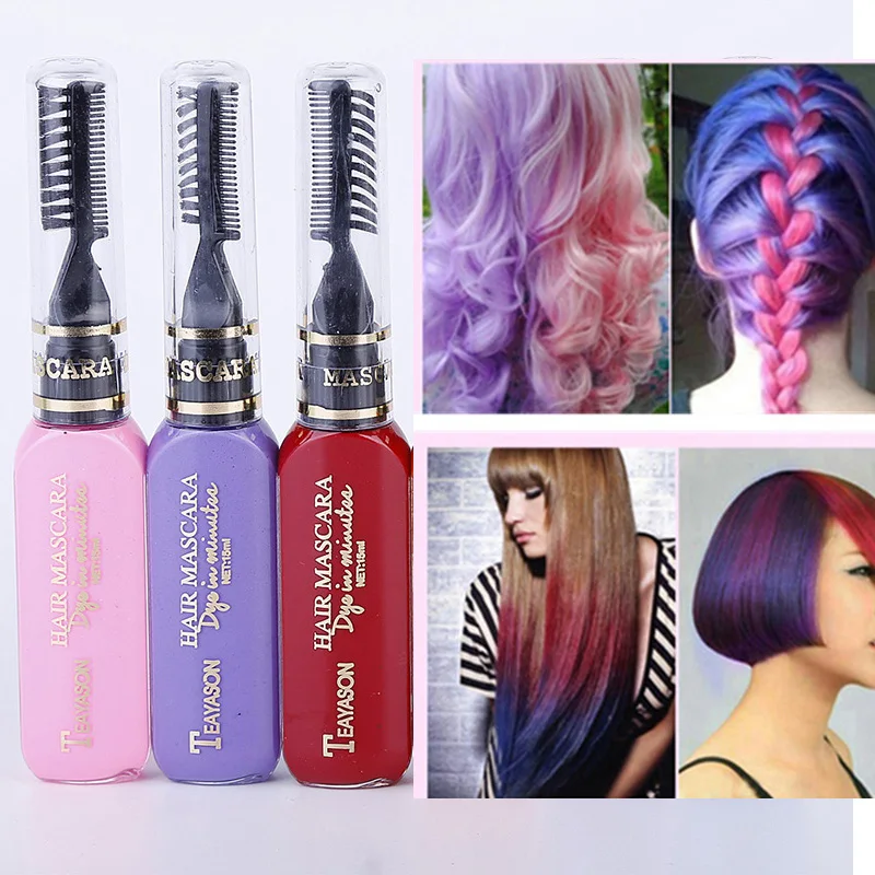 

13 Colors One-off Hair Color Dye Temporary Non-toxic DIY Hair Color Mascara Washable One-time Hair Dye Crayons