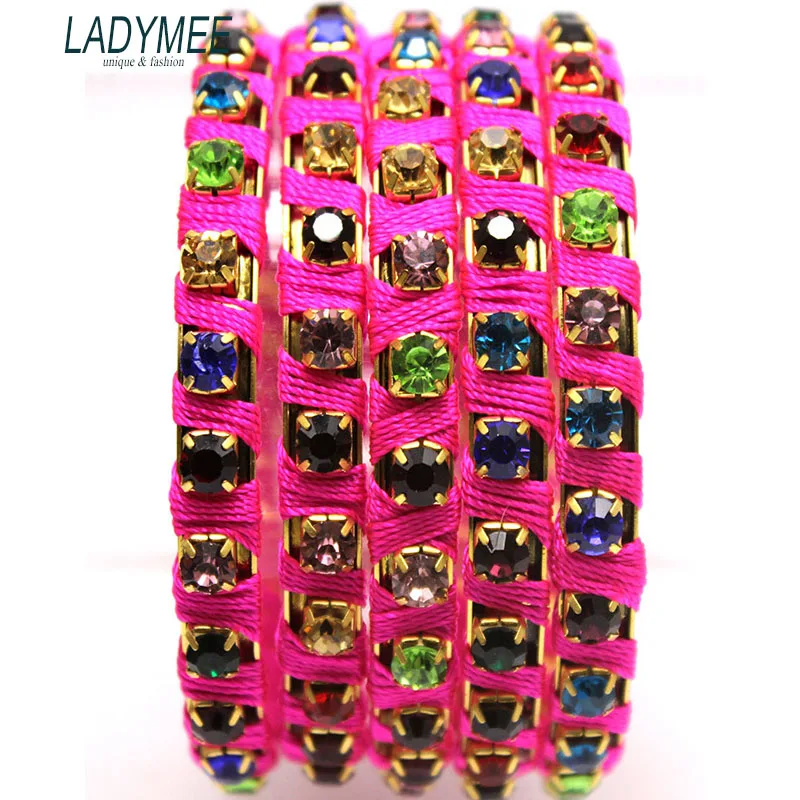 LADYMEE Bangles Bracelet 5PCS/Lot Gold Color Wholesale Luxury