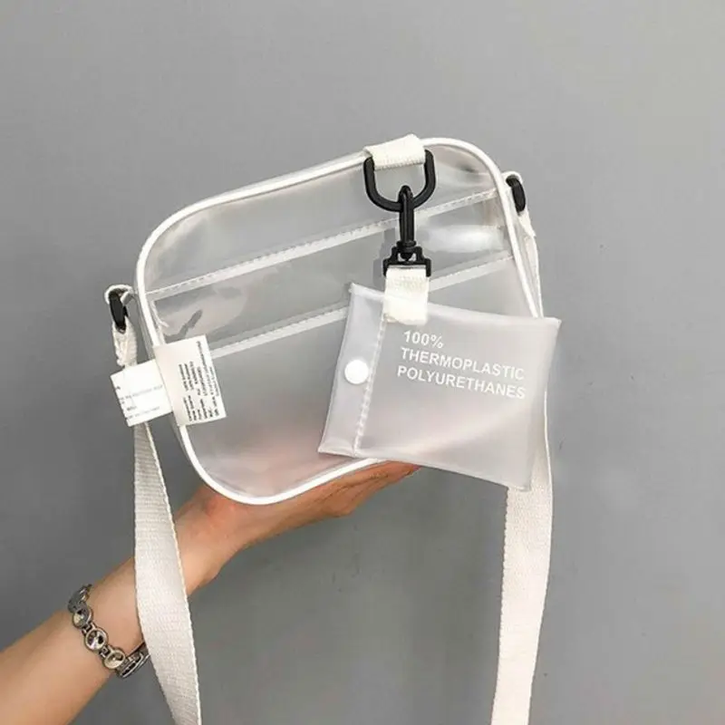 

Women Shoulder Bag Fashion PVC Transparent Crossbody Bags Messenger Shoulder Beach Bag 2019 New Design Shoulder Bags