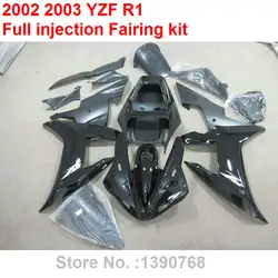 Горячие продажи литья под давлением обтекатели для Yamaha YZF R1 02 03 черный мотоцикл обтекатель комплект YZFR1 2002 2003 BC14
