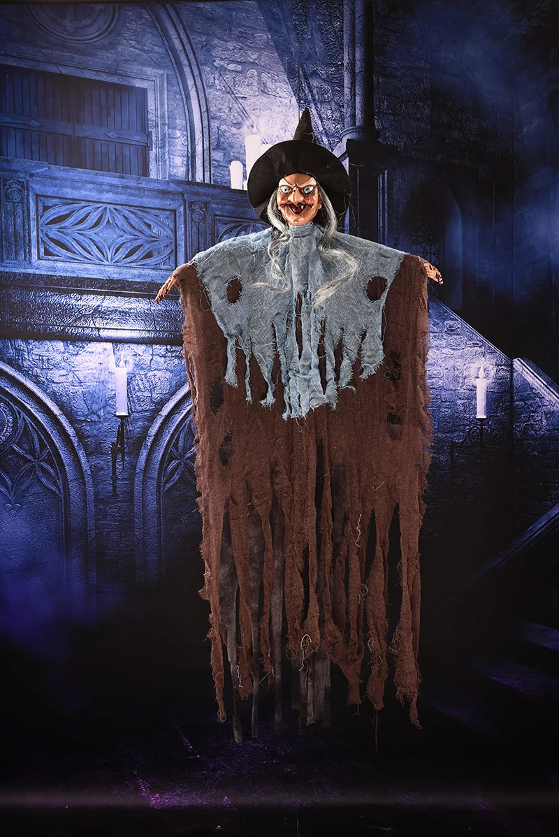 Cosplay&ware Halloween Party Decorations Horror Layout Crawling Ghosts Voice Control Toy Electric Eye Glow Ghost Haunted Prop -Cosplayware Store