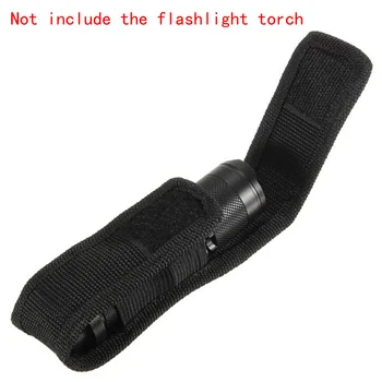 

Tactical 12 x3.8cm Nylon Holster Holder AdhesiveBelt Pouch Case for LED Flashlight Torch Holster Black Camping Hiking Outdoor