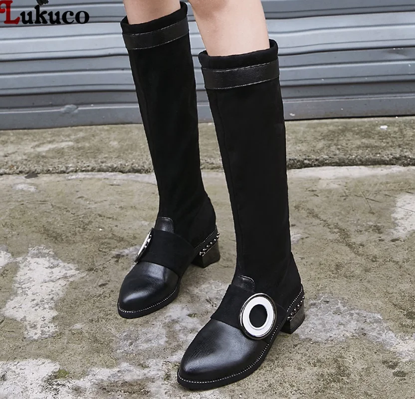 

2019 New Female Plus Large Size 38 39 40 41 42 43 44 45 46 47 48 PU Leather Botas Low Heel Pumps Shoe Spring Autumn Shoes Woman
