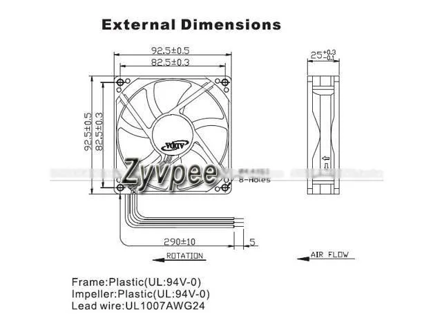 Zyvpee 9 см AG09212XB257311 12 В 0.8A 3 провода двойной шары подшипник случае вентилятор, процессор вентилятор