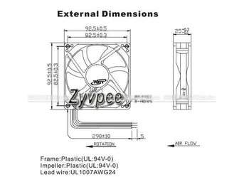 

Zyvpee 9CM AG09212XB257311 12V 0.8A 3 Wires Dual Balls bearing case fan,cpu fan