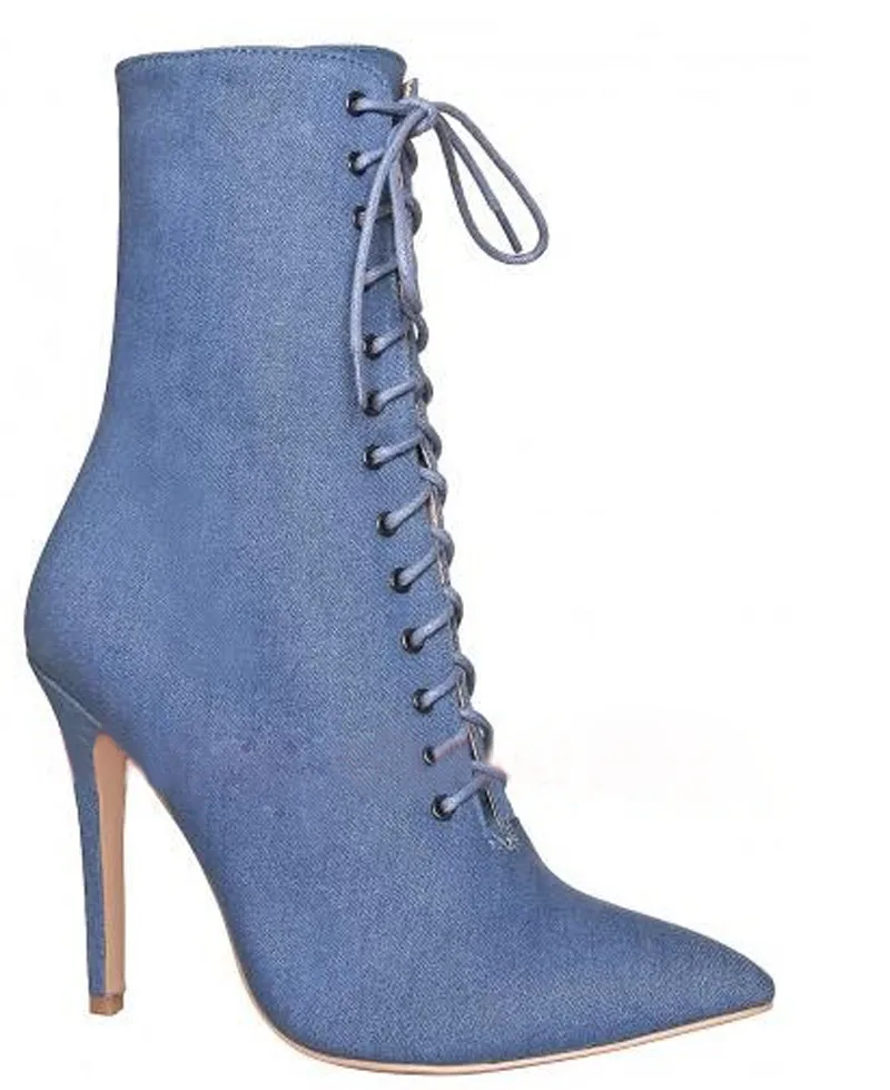 Nouvelle Cheville Le color Printemps 5 3 Cuissardes Zipper Sur 5 Mujer Style Genou 2 color color 4 color Bottes Color 1 Et Arrivée Femmes Chaussures Botas Denim vg0rvwq