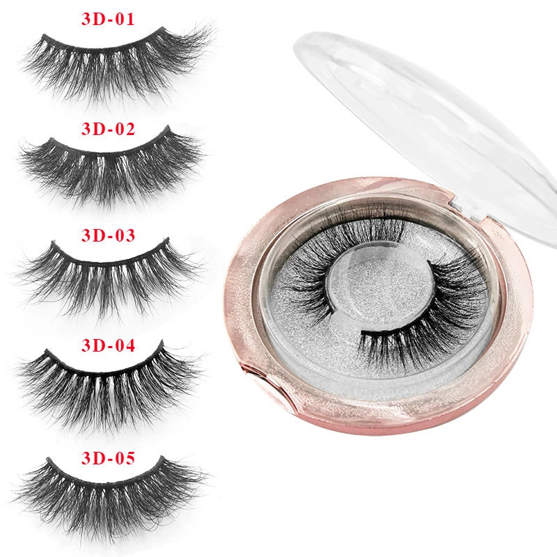 

25mm 3d Mink Hair Natural False Eyelashes Natural Handmade Long Thick Princess Magic Mink False Eyelashes Extension Supplies