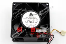 Free Shipping For DELTA PFR0912XHE, -AD99 DC 12V 4.50A, 90X90X38mm 80mm 4-wire connector Server – Square fan