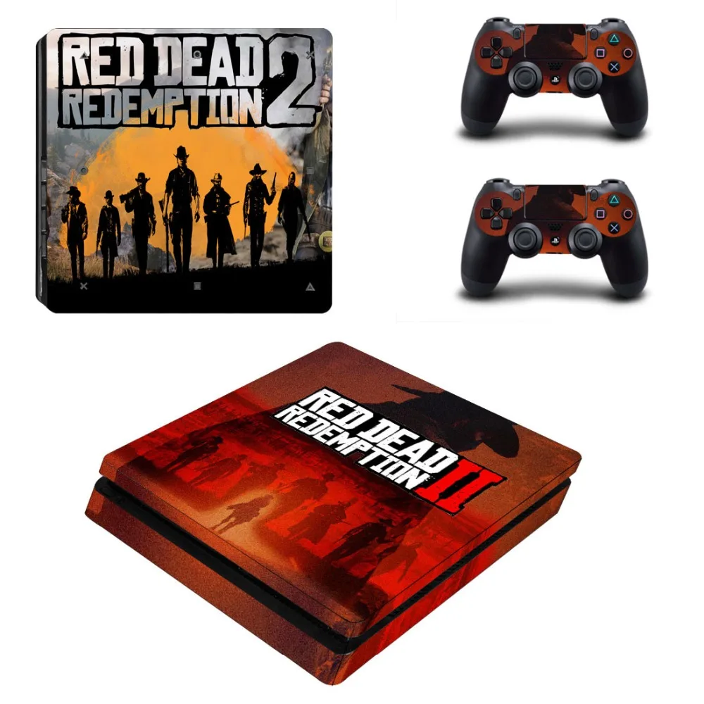 PS4 Slim skin Red Dead Redemption 2 наклейки для Play station 4 дизайн консоли и крышки контроллера