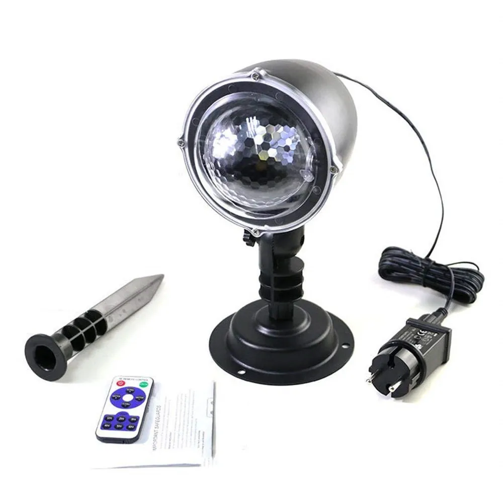 Mini Led Snowfall Landscape Spotlight Christmas Projection Snow Light Waterproof Outdoor decoration with RF remote controller