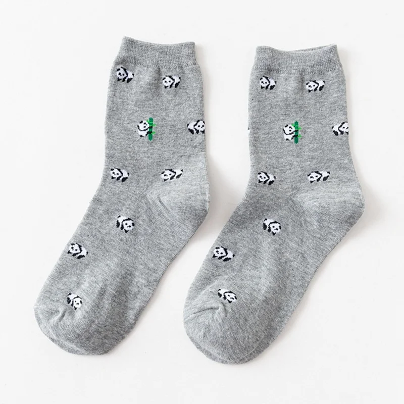 Милые Короткие Носки с рисунком животное утка модные милые женские забавные носки женские повседневные хлопковые носки Harajuku sox - Цвет: GRAY