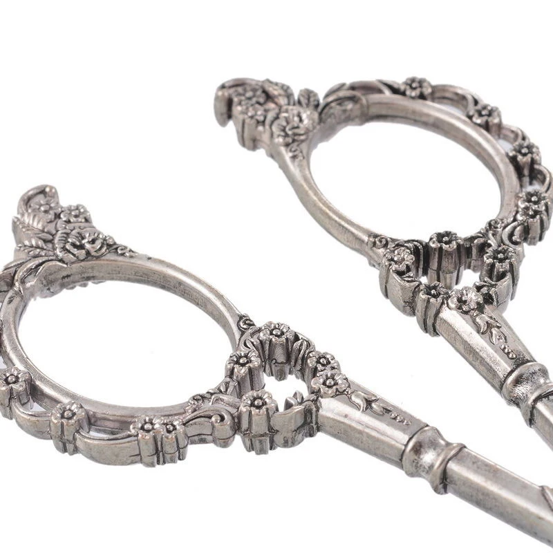 2018 Newest European Vintage Stainless Steel Sewing Shears Floral Scissors Craft DIY Tools