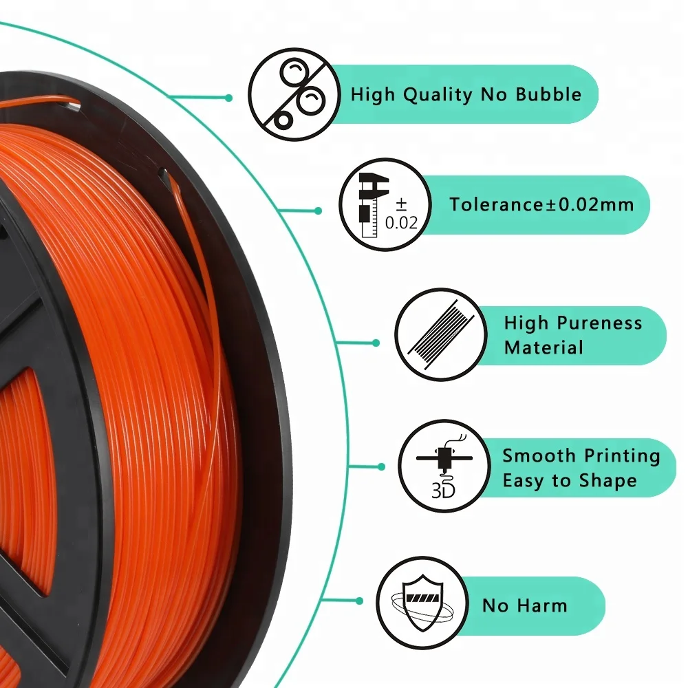 جديد 3d خيوط PETG 3D طابعة خيوط 1.75 مللي متر 1 كجم/2.2LB بكرة ل هدية عيد ميلاد DIY الطباعة تسليم سريع