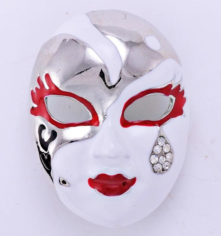 Женские эмалированные брошки MZC разноцветные броши в виде маски|mask brooch|brooch