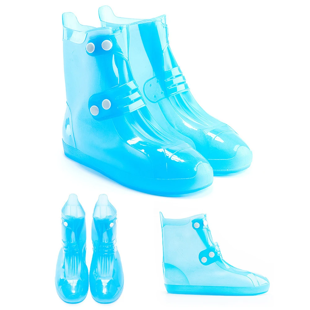 Унисекс бесшовные водонепроницаемые низкие ботинки дождевые Чехлы для обуви, утолщенные двубортные уличные дорожные регулируемые
