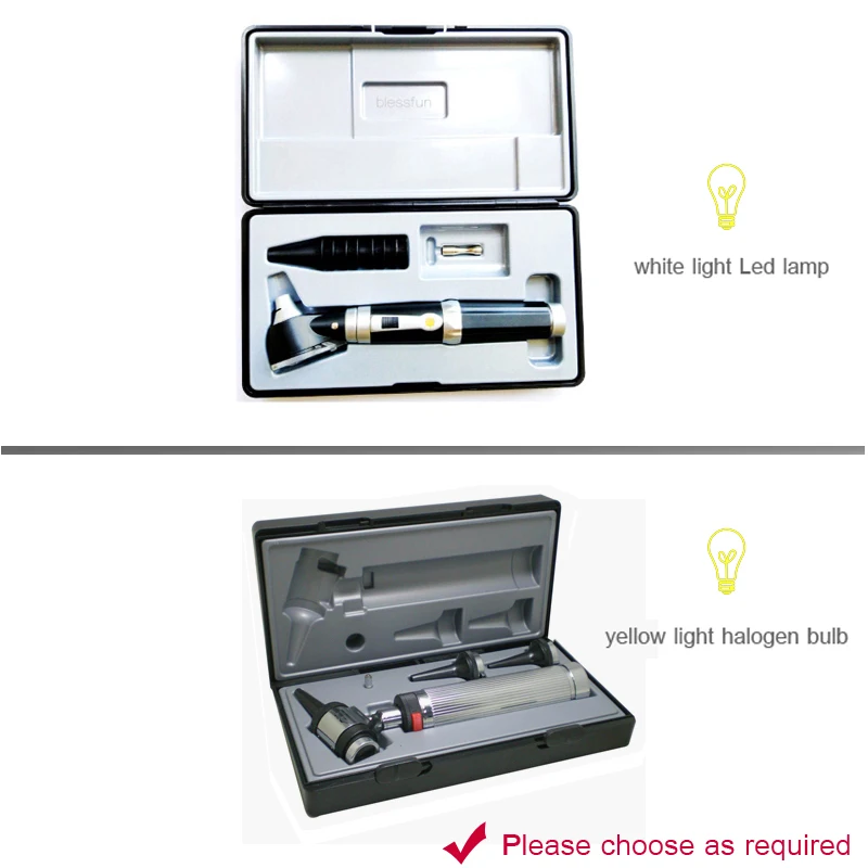 Быстрая Blessfun Профессиональный диагностический отоскопио медицинский ушной отоскоп ушной зеркало с галогенным светильник перепонка проверка