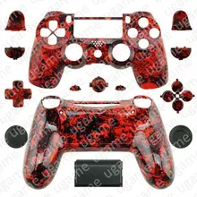 Custom Skull Grave Red Shell case for Sony PlayStation 4 PS4 dualshock 4 Wireless Controller with Buttons