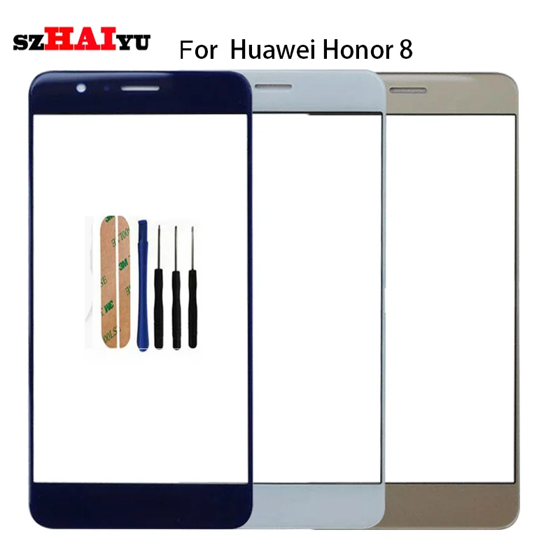 SZHAIYU Honor8 сменный Внешний ЖК-объектив стеклянная передняя панель экрана для Huawei