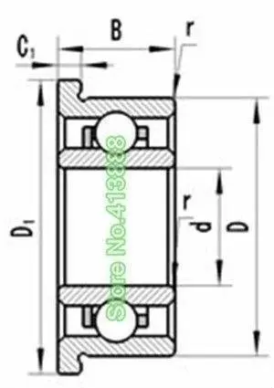 Высокое качество ABEC-3 Z2V1 F634/F634ZZ RF-1640ZZ FL634ZZ 4X16X5 Метрическая серия фланцевое миниатюрный радиальный шарикоподшипник