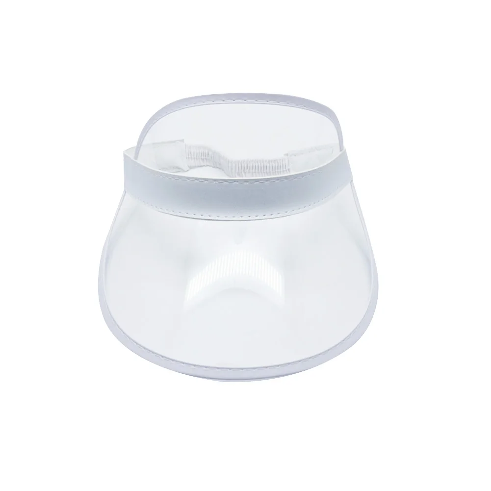 

Wide Brim Simple Sun Hat Travel Empty Top Outdoor Activities UV Visor Sport Transparent PVC Summer Big Heads Beach Unisex
