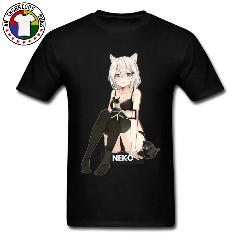 Neko Waifu Ahegao/футболки для девочек Otaku Senpai Nerdy Manga Harajuku Cat футболка, популярные мужские футболки японского комикса