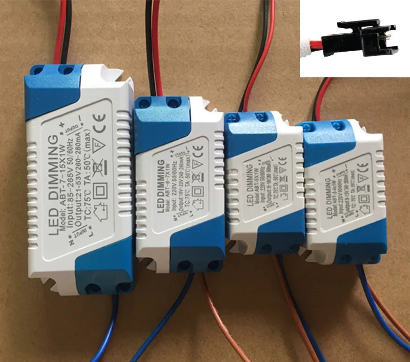 

Dimmable LED Driver Adapter Power Supply LED Light Lamp Lighting Transformer 240-300mA 3-4W 5W 6-7W 7-15W For LED Downlight