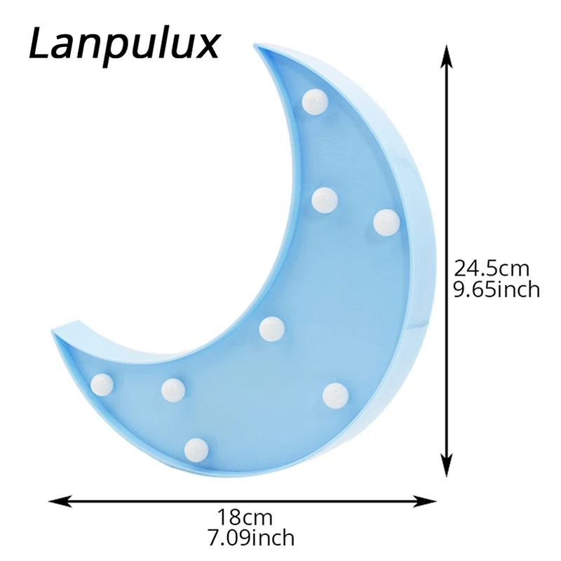 Lanpulux звезда облако лампы в виде Луны 3D LED для маленьких детей спальни