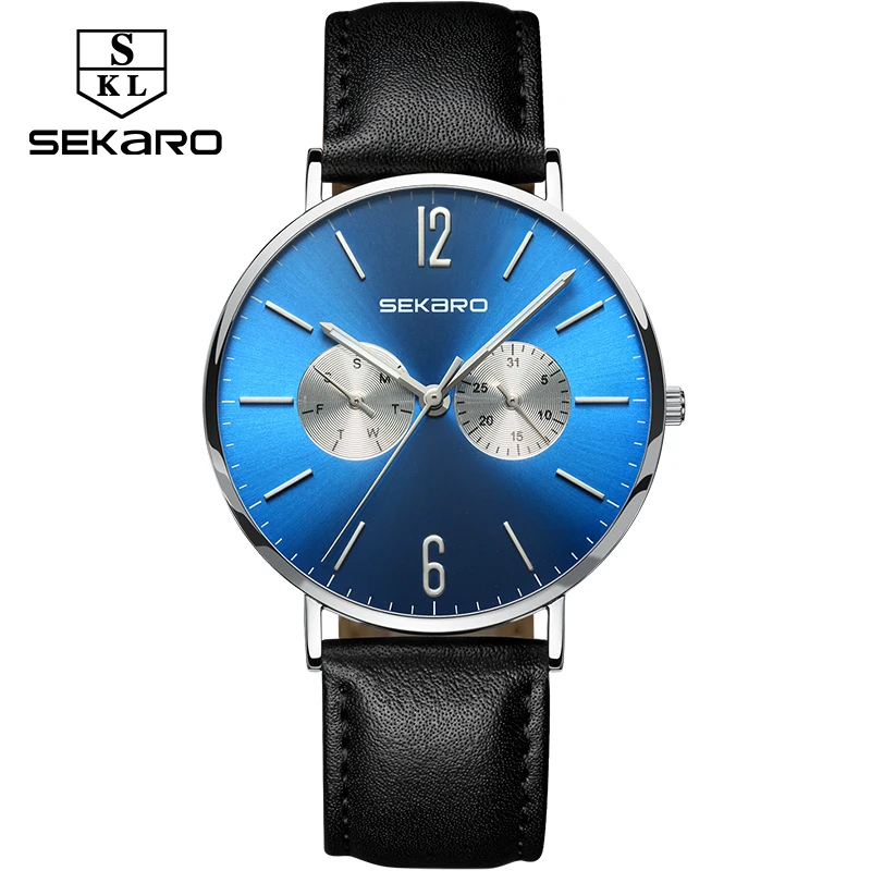 

SEKARO Brand Men's Wrist Watch Curren Thin Clock Male Quartz Watches Men Business Calenda Watch Relogio Masculino For Gift