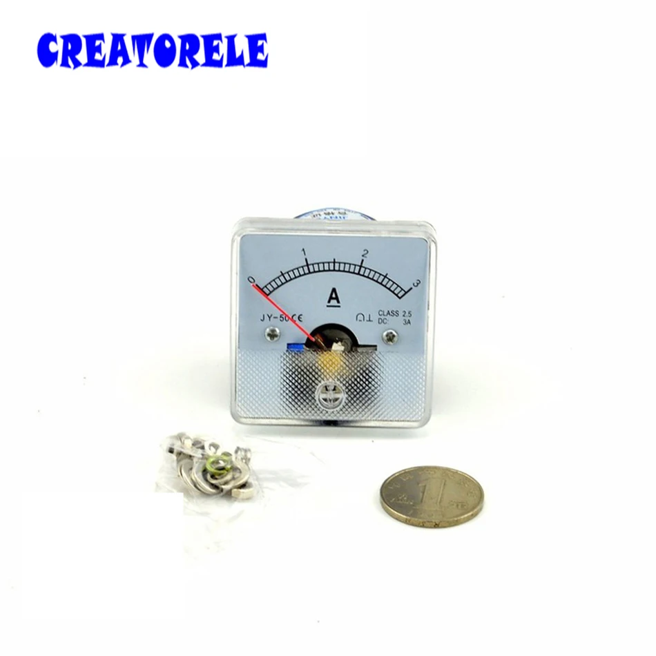 

DC 50(3A) Analog Ammeter Panel Current Amper Meter Pointer Diagnostic-tool Amperimetro Ampermeter