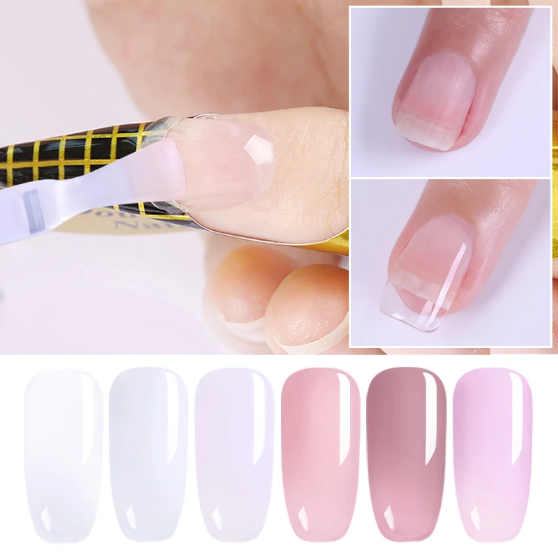 ネイルチップ 7 5ml クイックインストール クリア ピンク Uvジェル ゼリー アクリルフィンガー マニキュアとペディキュアアート Nail Gel Aliexpress