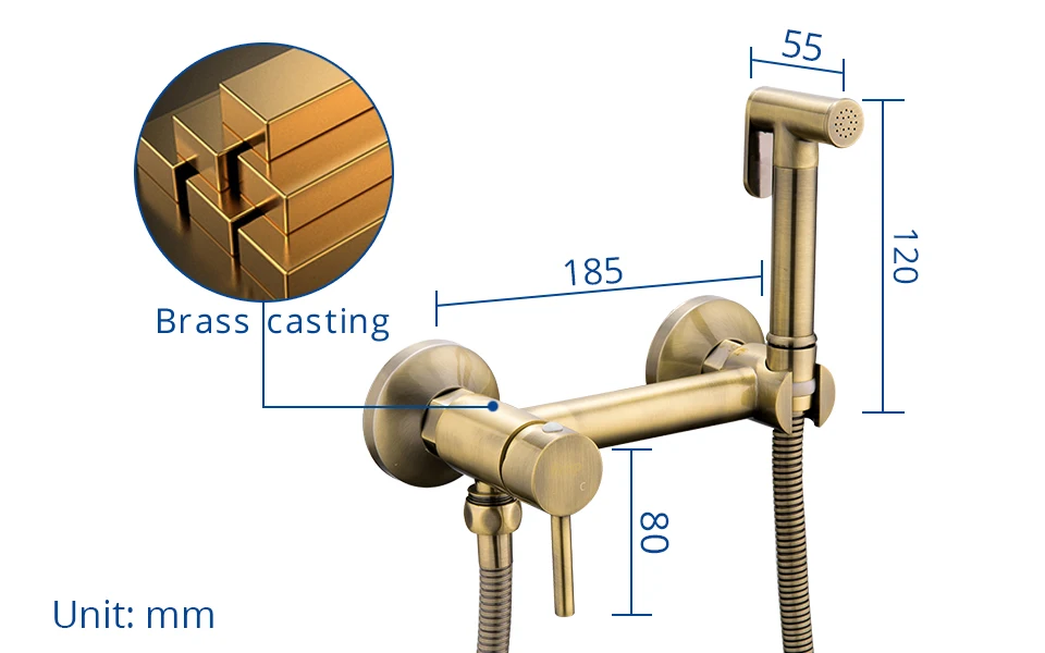 Смеситель для биде FARP, бронзовая насадка для душа, гигиенический распылитель для душа, Аэрограф, кран, смеситель для горячей и холодной воды, набор распылителей для туалета, спрей для биде